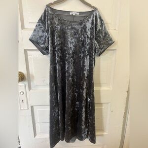 Z Supply Slate Velvet Midi Dress